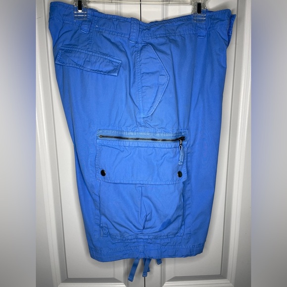 Polo Ralph Lauren Size Large 35” 100% Cotton Blue Cargo Shorts 9.5” Inseam Baggy - Picture 7 of 10